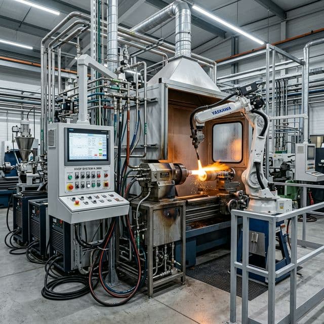 HVOF coating plant used to apply chrome carbide coatings
